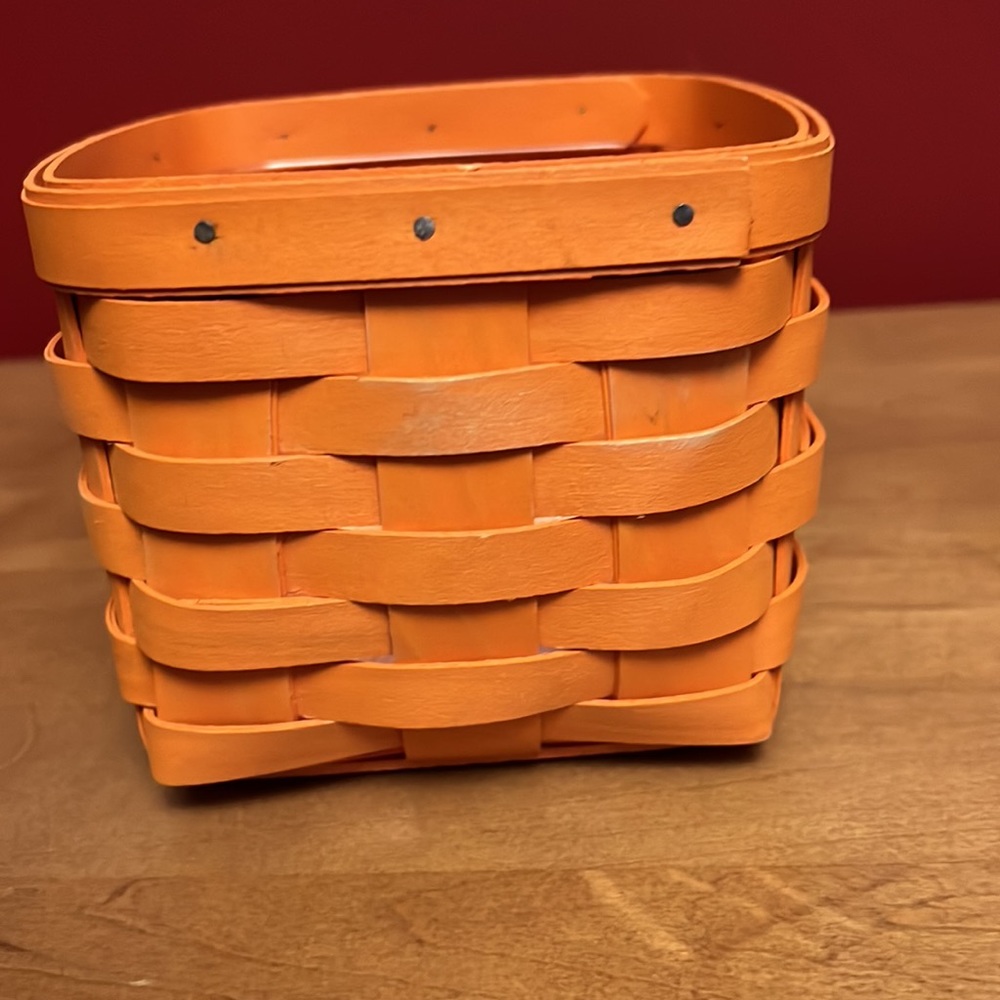 Longaberger Orange Summer Brights Teaspoon Basket - Picture 3 of 7